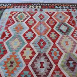 7x10 Afghan Tribal Stunning Kilim Rug, Turkmen Rug, Chubi Maimana New Flatweave Vintage Rug For Bedroom, Livingroom - thumbnail 3