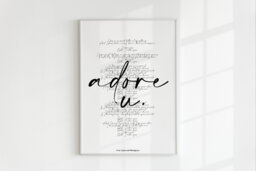Fred Again Adore U Print, You Song Lyrics, Lyric Fred Again, Song Lyric Print, Again U Print - thumbnail 1