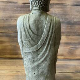 Stone Garden Large Lotus Praying Buddha T-Light Flower Gift Statue Ornament - thumbnail 2