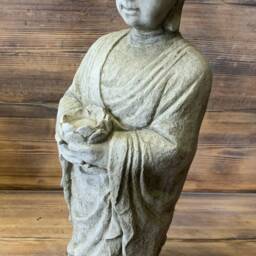Stone Garden Large Lotus Praying Buddha T-Light Flower Gift Statue Ornament - thumbnail 4