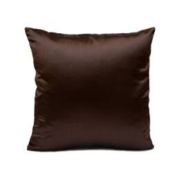 Dark Brown Pillow, Throw Pillow Cover, Decorative Cushion Pillowcase, Accent Toss Satin Modern - thumbnail 1