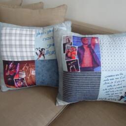 Christmas Gift, Cool Gifts. Gift For Bff.unique Pillow Photo Quilt. Patchwork With Photos. Custom Personalized Pi - thumbnail 2