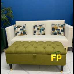 Ottoman Footstool Coffee Table Pouffe Bench Chesterfield Luxury Dumfries Wool Or Luxury Velvet - thumbnail 2