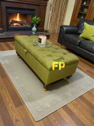 Ottoman Footstool Coffee Table Pouffe Bench Chesterfield Luxury Dumfries Wool Or Luxury Velvet