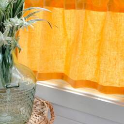 Custom Linen Caf?? Curtains - Farmhouse Window Curtain Half Privacy Scandi Kitchen Natural Panel - thumbnail 2