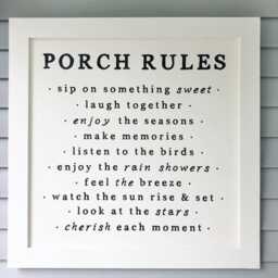 Lg, Porch Rules Sign, Decor, Wall Rules, Farmhouse Fixer Upper - thumbnail 3