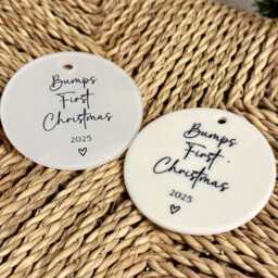 Bump's First Christmas Bauble Expectant Parents Gift - Pregnancy - thumbnail 2