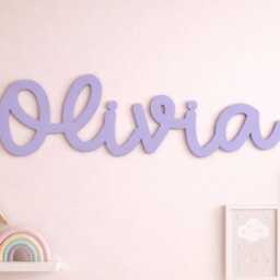 Children's Playful Name Sign - Acrylic Or Wooden Wall Decor - thumbnail 2
