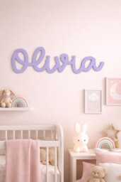 Children's Playful Name Sign - Acrylic Or Wooden Wall Decor