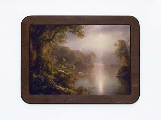 El Rio De Luz The River Of Light Frederic Edwin Church Trees Nature Landscape Classic Painting Wooden Framed Art Print - image 1