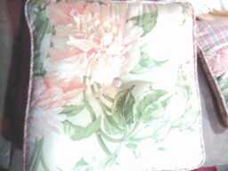 Peach & White Waverly Floral Fabric Sofa Pillows - thumbnail 1