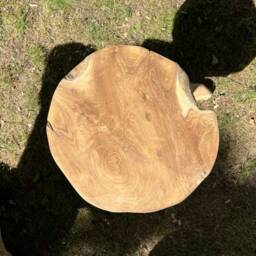 Handcrafted Rustic Wooden Teak Bar Table & Stools. Indoor Outdoor Furniture - thumbnail 4
