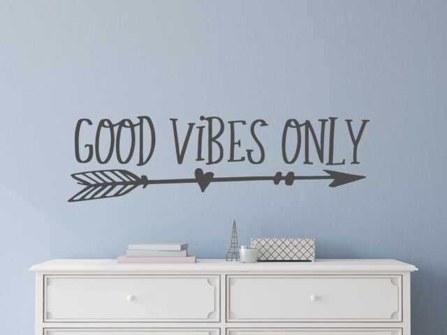 Good Vibes Only Wall Decal - Decor - Teen Room Girl Decor - image 1