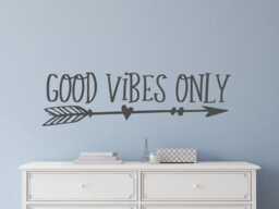 Good Vibes Only Wall Decal - Decor - Teen Room Girl Decor - thumbnail 1