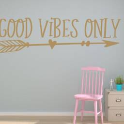 Good Vibes Only Wall Decal - Decor - Teen Room Girl Decor - thumbnail 3
