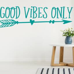 Good Vibes Only Wall Decal - Decor - Teen Room Girl Decor - thumbnail 2