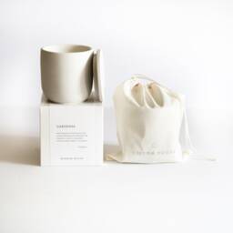Garden Tomato Candle, Concrete Coconut Wax Luxury Scented Cement Herbal Planter - thumbnail 2