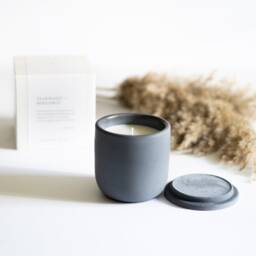 Garden Tomato Candle, Concrete Coconut Wax Luxury Scented Cement Herbal Planter - thumbnail 3