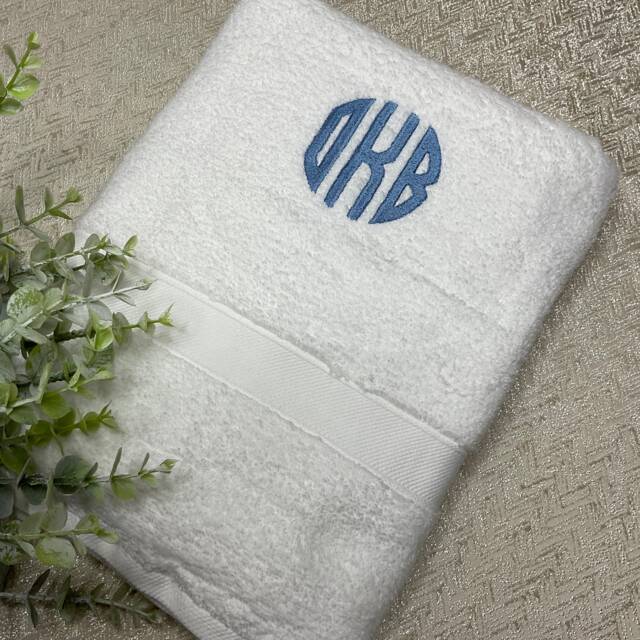 Personalised Custom Made Towels Bath Towel, Hand Towel With Embroidered Monogram Initial Perfect Gift Bathroom Decor - image 1