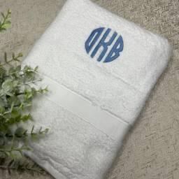 Personalised Custom Made Towels Bath Towel, Hand Towel With Embroidered Monogram Initial Perfect Gift Bathroom Decor