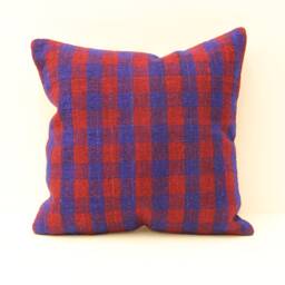 Handmade Turkish Kilim Pillow Cover, Bohemian Home Decor - 16x16 In - thumbnail 1