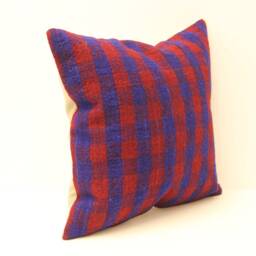Handmade Turkish Kilim Pillow Cover, Bohemian Home Decor - 16x16 In - thumbnail 2