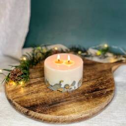 Pillar Christmas Candle, Christmas Candle Gift, Festive Spice Gift For Women Her , Scented Winter - thumbnail 2