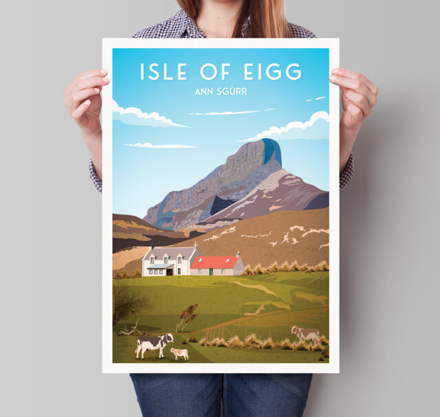 Isle Of Eigg Print, An Sg??rr - Scotland Wall Art Scottish Islands - image 1