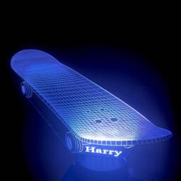 Skateboard 3D Smart App Control Night Light Bluetooth, Music, 7&16M Colour Mobile App , Gift Led Lamp - thumbnail 2