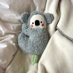 Koala Music Box Baby Handmade, Custom Melody, Hand-Embroidered, Cotton Plush Light Grey, Gift Birth Baptism, Personalized, Washable - thumbnail 2