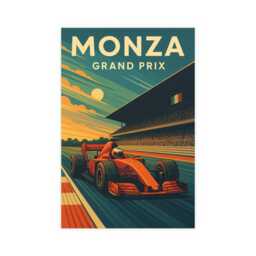 Monza Italian F1 Grand Prix Poster - Retro Motorsport Art - thumbnail 2
