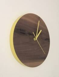 Modern Walnut Wood Wall Clock Minimalist Home Decor