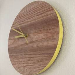 Modern Walnut Wood Wall Clock Minimalist Home Decor - thumbnail 3