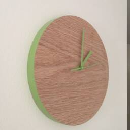 Modern Walnut Wood Wall Clock Minimalist Home Decor - thumbnail 2
