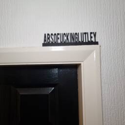 Absolfuckinlutley Door Topper, Shelf Decor, Wall Quirky Home Interior Gift, Door Decoration