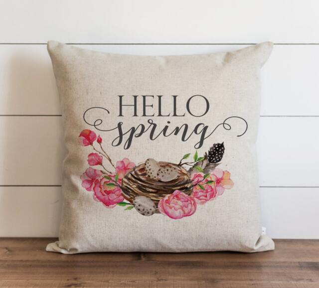 Hello Spring 20 X Pillow Cover // Everyday Throw Gift Accent Cushion - image 1