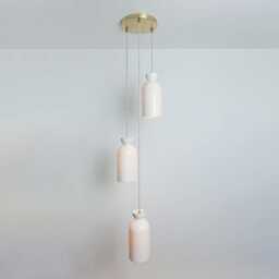 Kinvara Long Triple Drop Pendant - Bone China - thumbnail 3