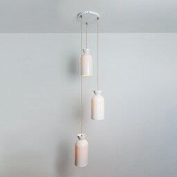 Kinvara Long Triple Drop Pendant - Bone China - thumbnail 1