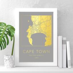 Personalised Foil City Map Print - Custom Location Metallic Art, Wall Decor, Travel & Memory Gift - thumbnail 3