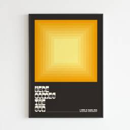 Here Comes The Sun - Lyrics Music A3 A4 A5 Wall Art Poster Print Bauhaus Gig - thumbnail 2