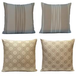 Ivory - Beige & Light Tan Pillow, Throw Pillow Cover, Decorative Pillowcase, Cushion Trendy Accent Cotton Blend - thumbnail 3