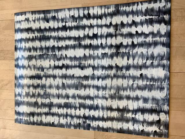 "Floorcloth - Made To Order ""Navy Blue"" 24"" X 36" - image 1