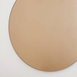 Bronze Tinted Contemporary Round Frameless Mirror - thumbnail 4