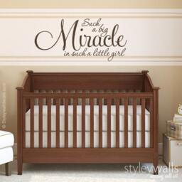 Miracle Wall Decal, Such A Big in Little Girl Vinyl Lettering Girls Bedroom Nursery Decal - thumbnail 2