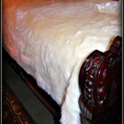 Polar Bear White Faux Fur Bedspread, Plush Soft Lining, Custom Made - thumbnail 3
