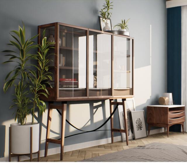 Glass Cabinet With Glass Doors Storage Cabinets Display Door Case - image 1