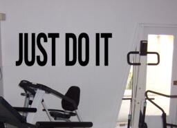 Just Do It Fitness Daily Motivation Vinyl Decal Workout Gym Wall Sticker Sport Home Interior Graphics 14(Fgm - thumbnail 1