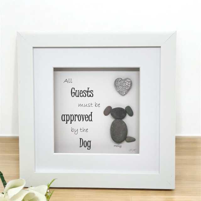 Dog Humour Pebble Picture, All Guests Must Be Approved By The - image 1