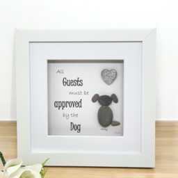 Dog Humour Pebble Picture, All Guests Must Be Approved By The - thumbnail 1