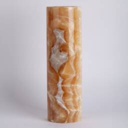 Hand Carved Yellow Alabaster Vase Natural Stone Home Decor - 16 - thumbnail 1